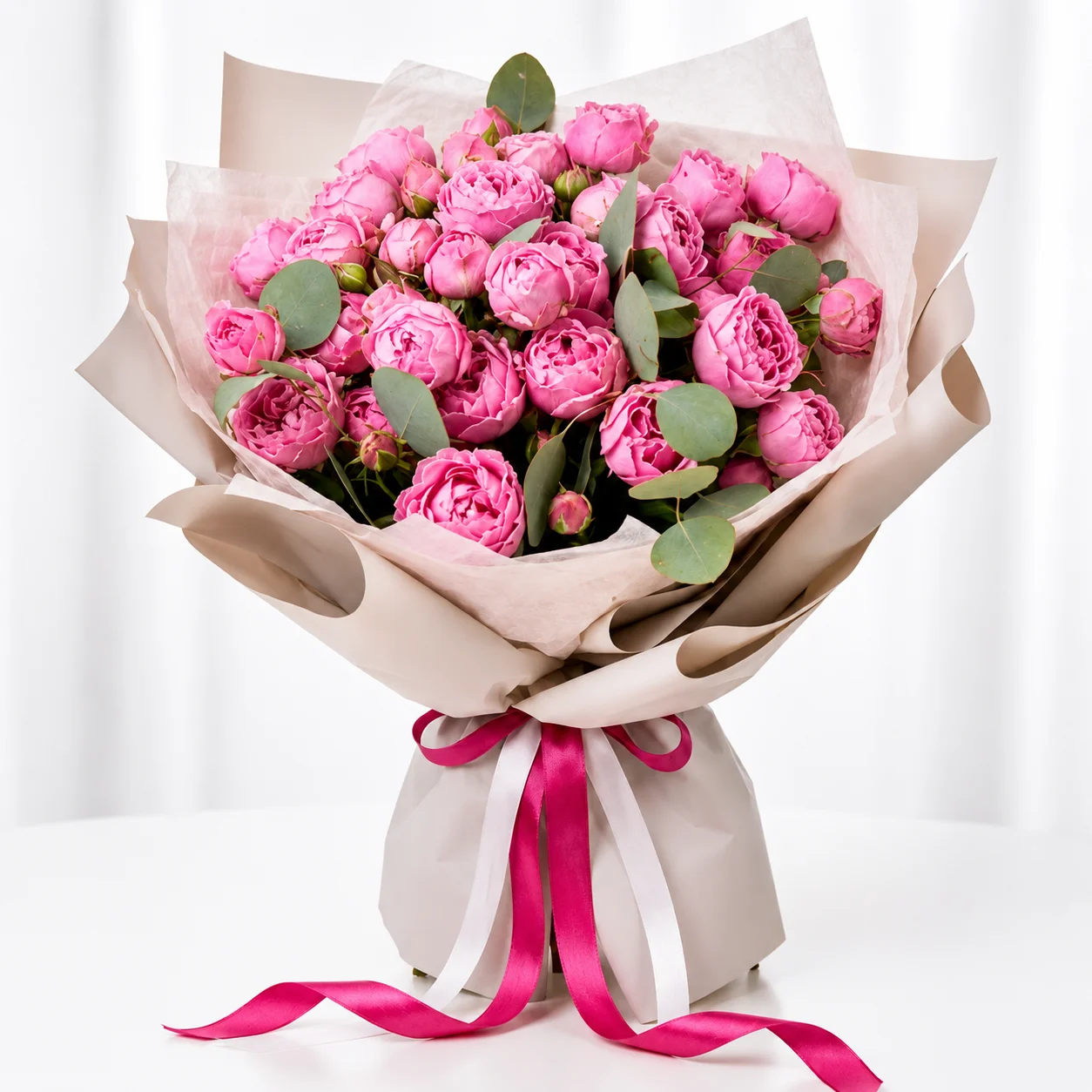 Fresh Blush Beauty 13 Peony Rose Bouquet with premium elegant blooms for luxurious gifting